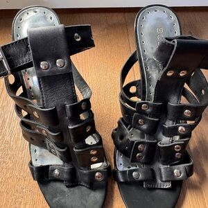 BCBG Black Studded Sandals